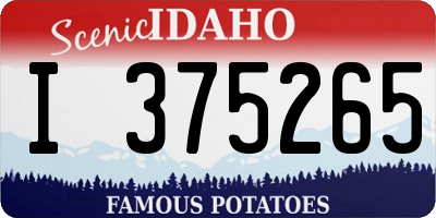 ID license plate I375265