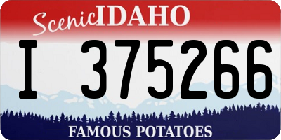ID license plate I375266