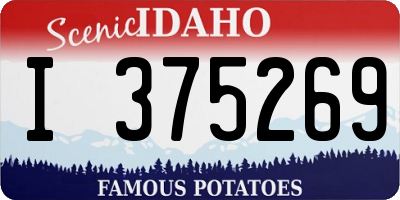 ID license plate I375269