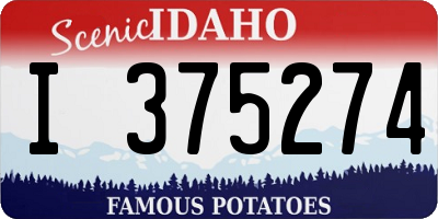 ID license plate I375274