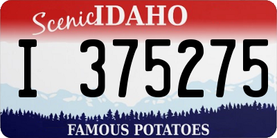 ID license plate I375275