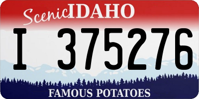 ID license plate I375276