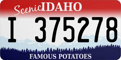ID license plate I375278