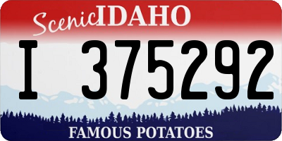ID license plate I375292