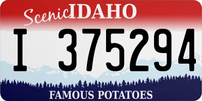 ID license plate I375294