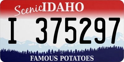 ID license plate I375297