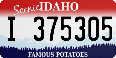 ID license plate I375305
