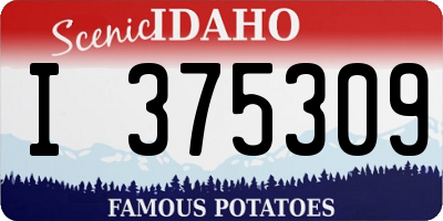 ID license plate I375309