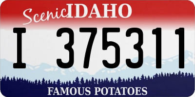 ID license plate I375311