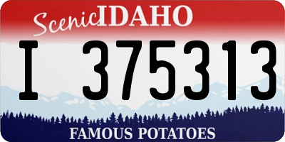 ID license plate I375313