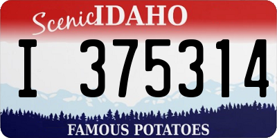 ID license plate I375314