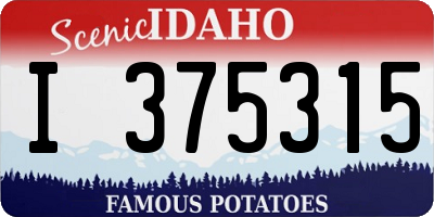 ID license plate I375315