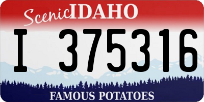 ID license plate I375316