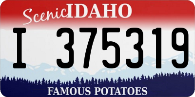 ID license plate I375319