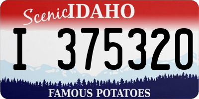 ID license plate I375320