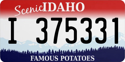 ID license plate I375331