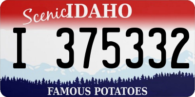 ID license plate I375332