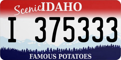 ID license plate I375333