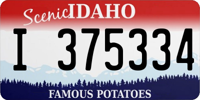 ID license plate I375334