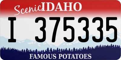 ID license plate I375335