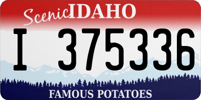 ID license plate I375336