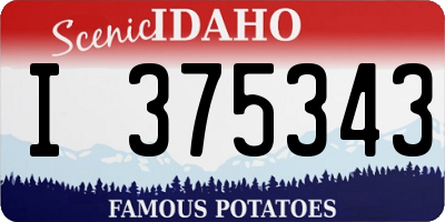 ID license plate I375343