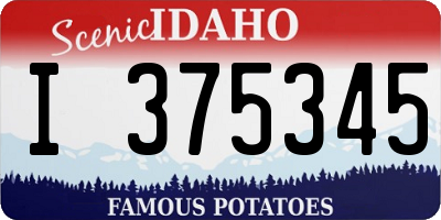 ID license plate I375345