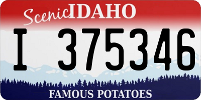 ID license plate I375346