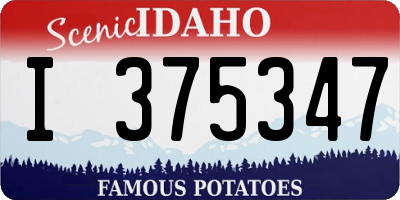ID license plate I375347