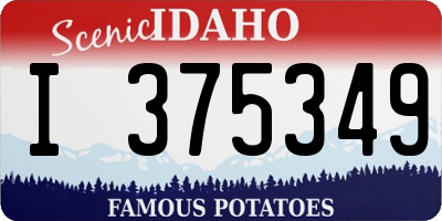 ID license plate I375349