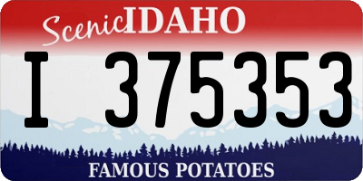ID license plate I375353