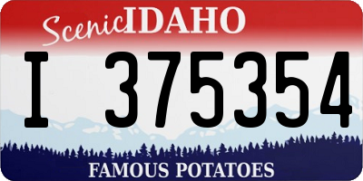 ID license plate I375354
