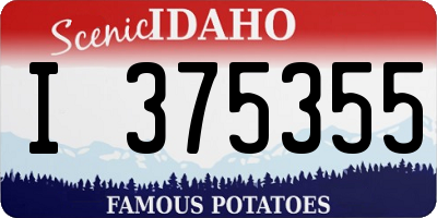ID license plate I375355