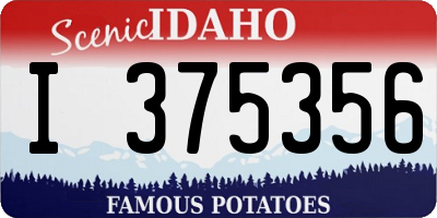 ID license plate I375356