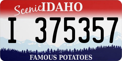ID license plate I375357