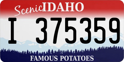 ID license plate I375359