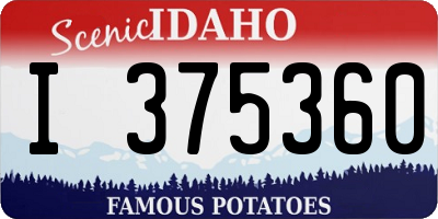 ID license plate I375360
