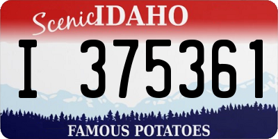 ID license plate I375361