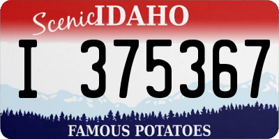 ID license plate I375367