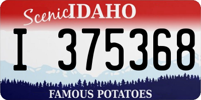 ID license plate I375368