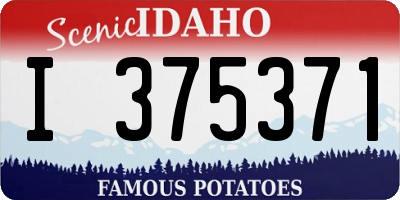 ID license plate I375371