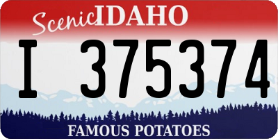 ID license plate I375374