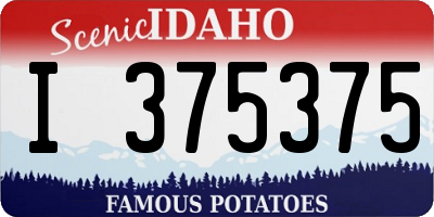 ID license plate I375375