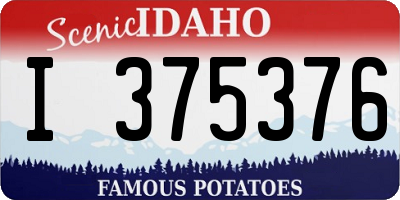 ID license plate I375376
