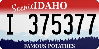 ID license plate I375377