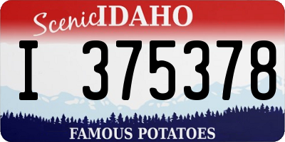 ID license plate I375378