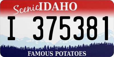 ID license plate I375381