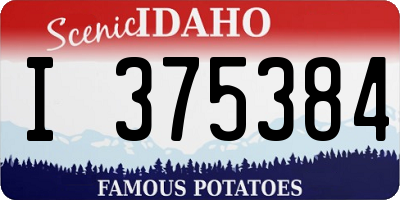 ID license plate I375384