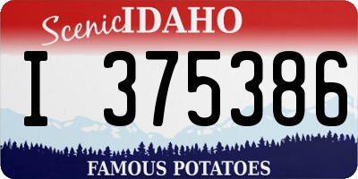 ID license plate I375386