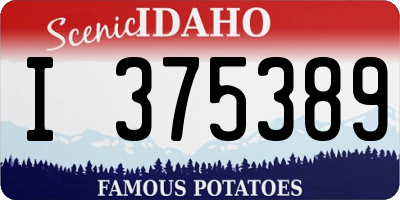 ID license plate I375389